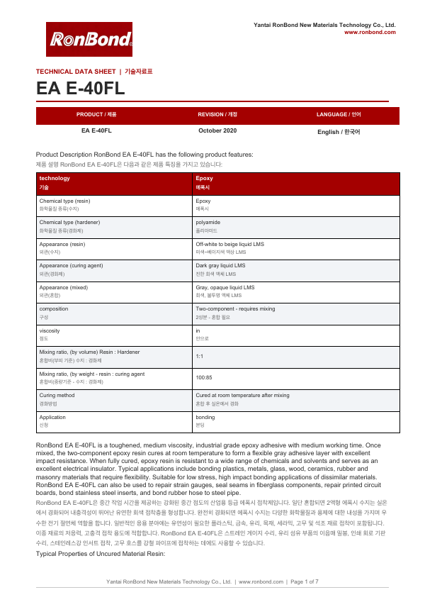 EA E-40FL TDS preview