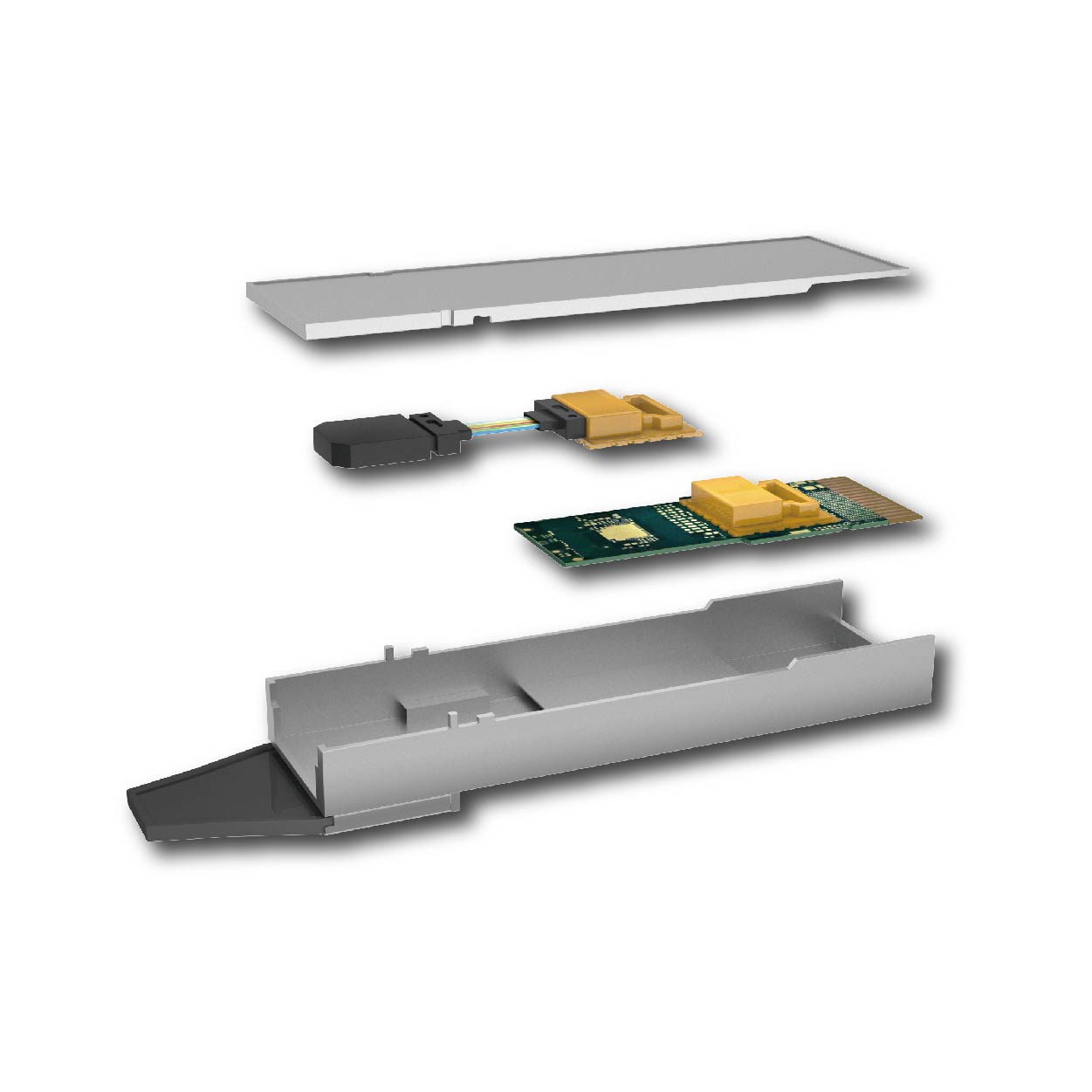 Exploded optical communication module